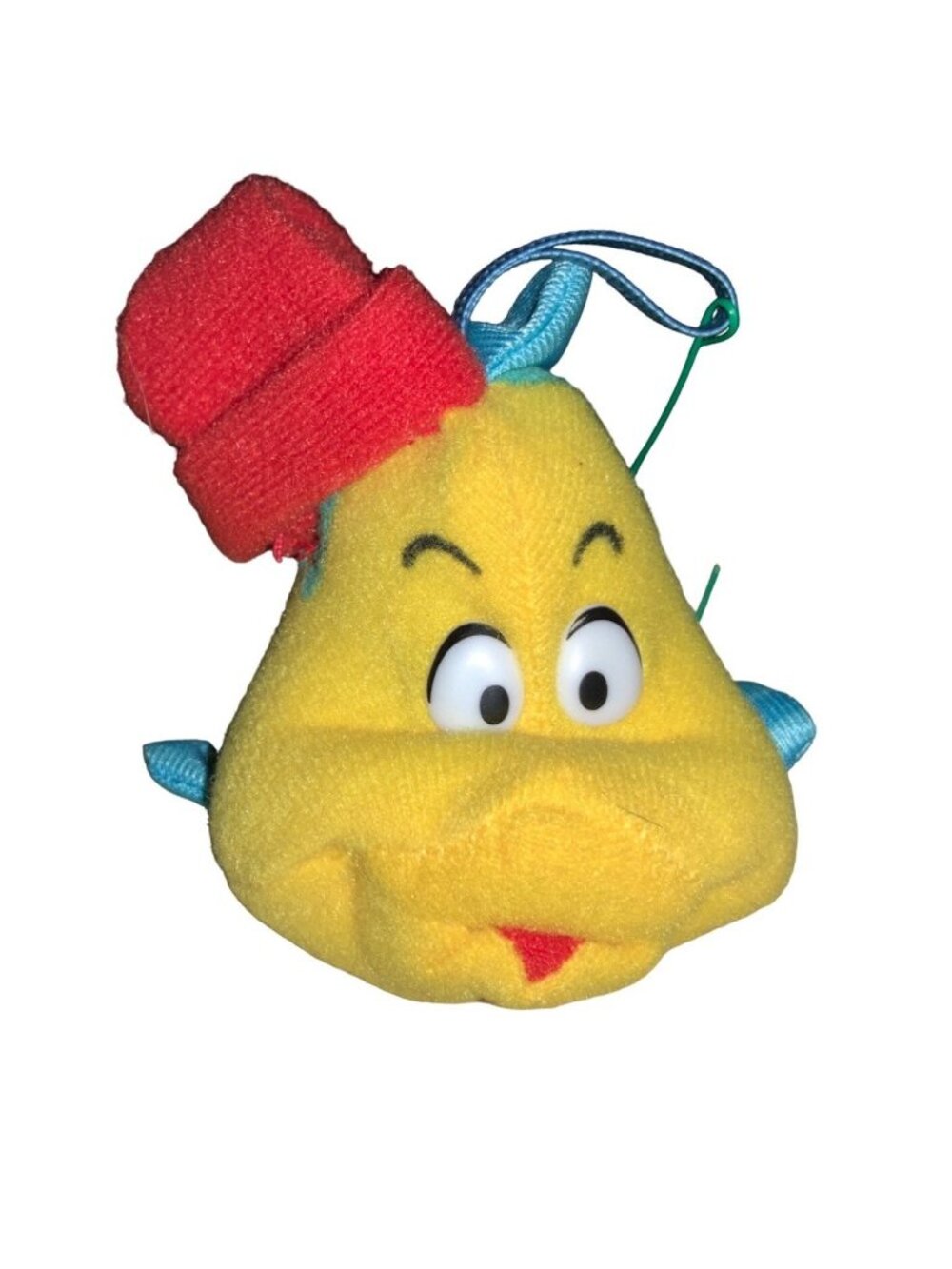 McDonalds Holiday 1989 Flounder Little Mermaid Plush Christmas Ornament Vintage